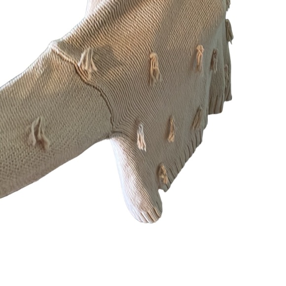 Madewell Blush Pink Pom Pom Tassel Sweater 100% Cotton Size M - Picture 3 of 15